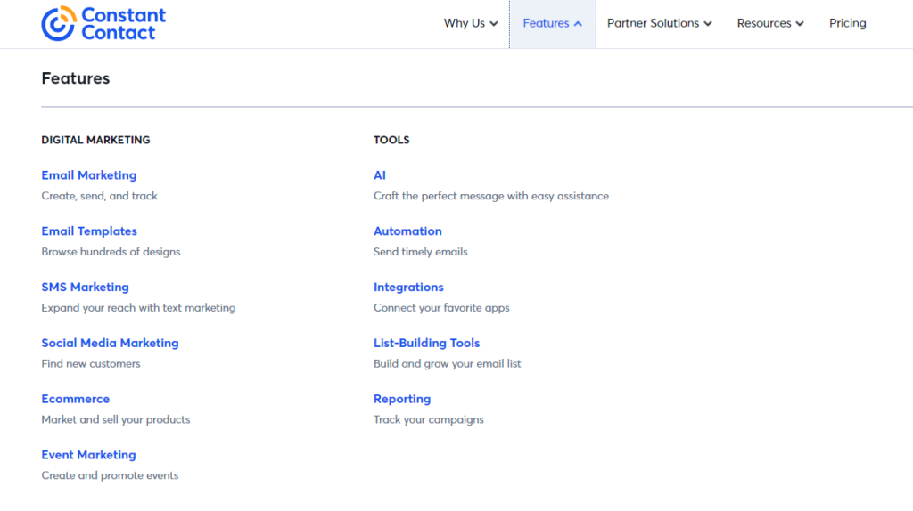 Features and Functionality of Constant Contact
